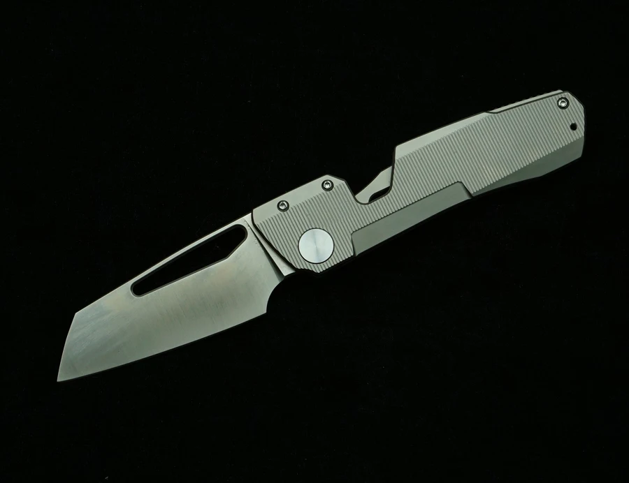 LEMIFSHE WinterPudding 8ight Magnet Inside M390 Blade Ceramic Bearing Titanium Handle Pocket EDC Tool Camp Hunt Folding Knife