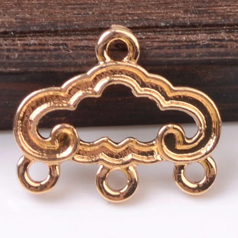 Dripping pendant DIY antique new symmetrical pavilion dripping oil imitation burnt blue cloisonne accessories manufacturer spot