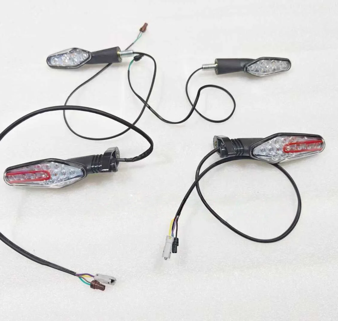 LED Turn Signal Lights For QJMotor SRK550S TRK552 QJ500GS-7A Front Rear Left Right Indicator Lights