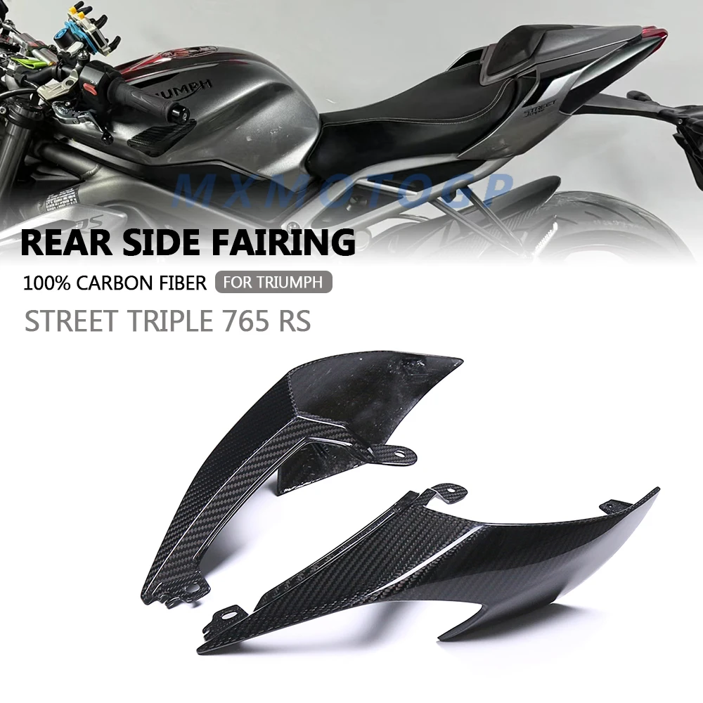 

For Triumph Street Triple 765 R RS 2020 2021 2022 100% Carbon Fiber Rear Side Fairings Motorcycle Accessories