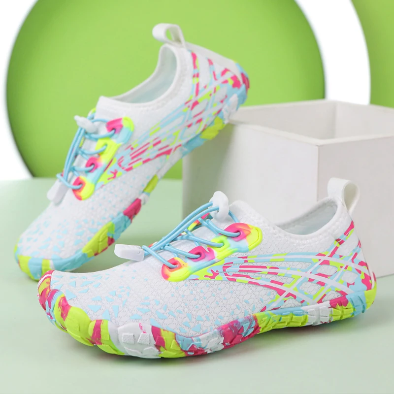 

Qiuck Drying Aqua Shoes Women's Water Shoes Swimming Barefoot Five Fingers Aqua Shoes Colorful Beach Seaside Light Sneakers