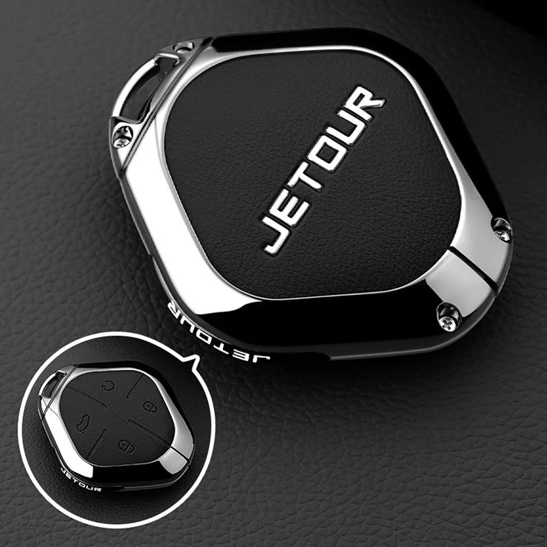 Autoschlüsseletui aus Zinklegierung für Chery Jetour Dashing IDM I-DM X-1 Plus DTC 2022 2025, Schlüsselanhänger, Fernbedienung, Taschengehäuse, Zubehör – Detail 9