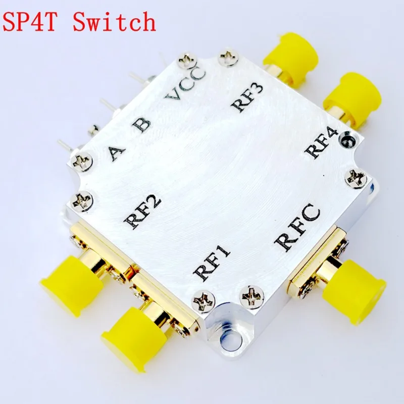 

10MHz-6GHz SP4T Switch Electronic RF Switch with Shell Small Size High Isolation Low Insertion Loss