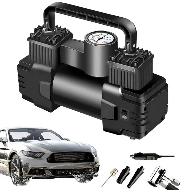 Car Tire Inflator Auto Air Pump for Car Tires Truck Tire Inflator with Digital Pressure Gauge and Led Light Auto Tire tools