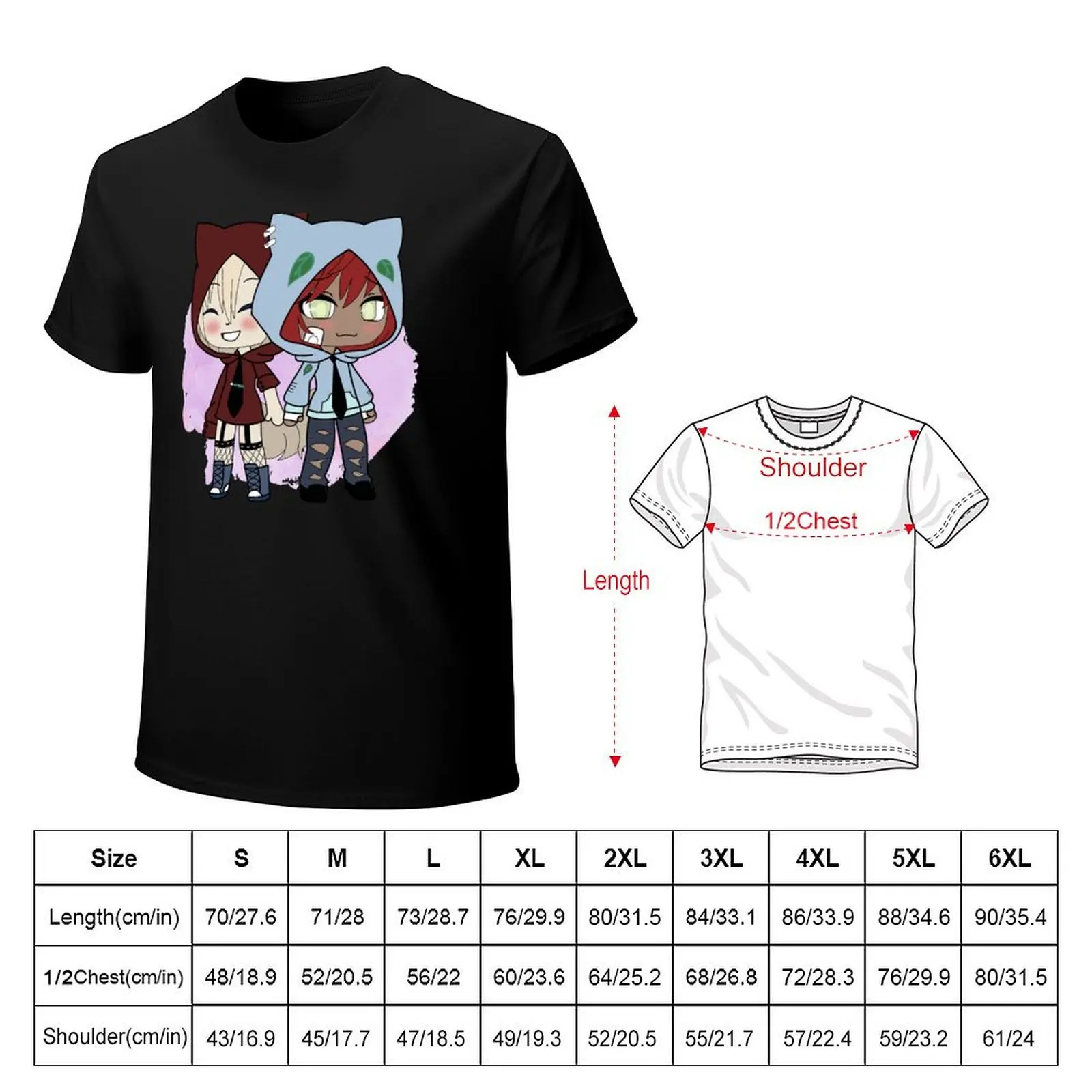 Gacha Life Couple - Koko-chan and Yu-kun T-Shirt boys animal print sports fans basketball graphic tees mens clothing