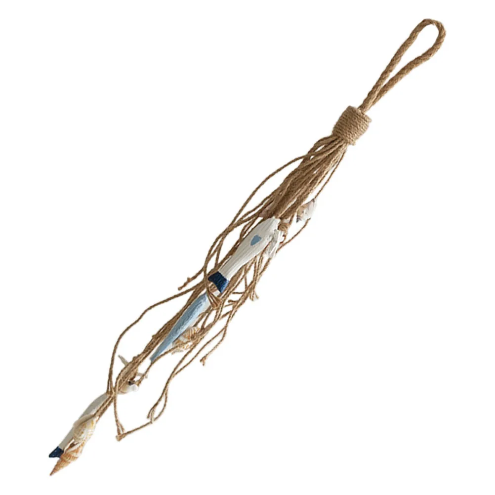 

Mediterranean Fish String Pendant Wall Decor Hanging Craft for Beach Room Nautical Bathroom Ocean Home Decoration