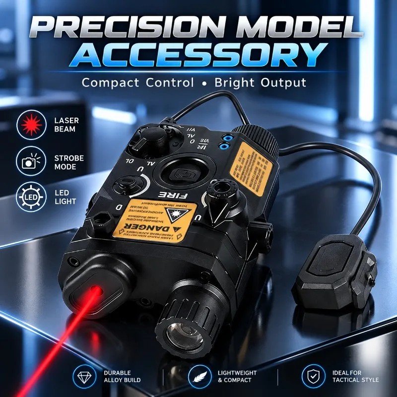 PEQ15 Look‑Alike Alloy Hobby Ornament Set, Built‑in Flashlight Beam Indicator with External Control Switch