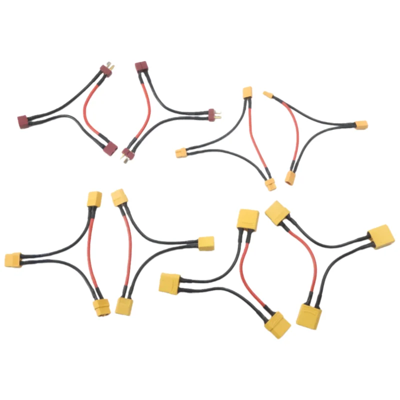 XT30 XT60 XT90 T Plug Connector Male to Female 14AWG/16AWG 10CM Battery Adapter Series Y Shape Rc Helicopter Connection Cable