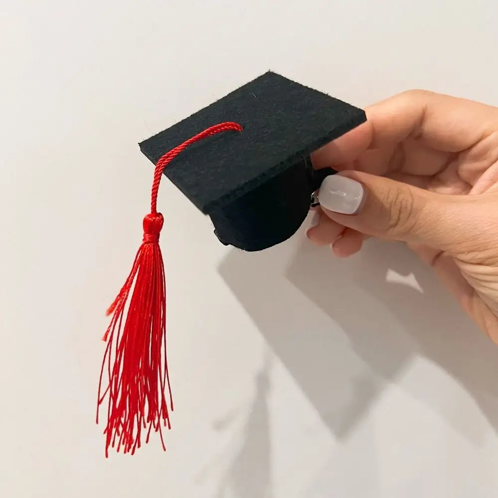 

Graduation Season Mini Doctor Hat Mini Doctor Hat Celebrate Party Mini Bachelor Hat Hairpin Congratulations with Tassels
