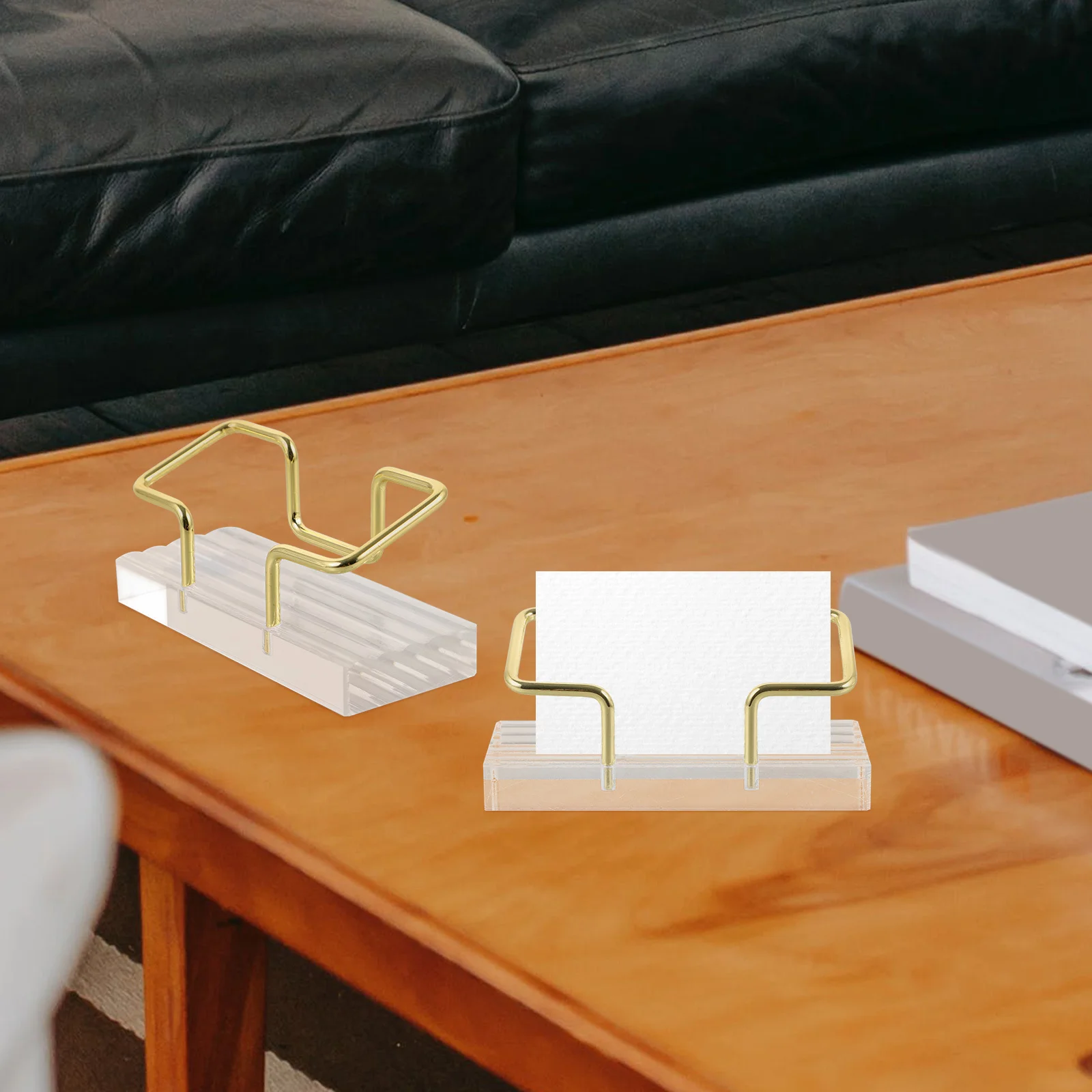 حامل بطاقة عمل أكريليك منظم سطح مكتب قوي لبطاقات اسم مكتب المكتب حامل رف شاشة هدية #1