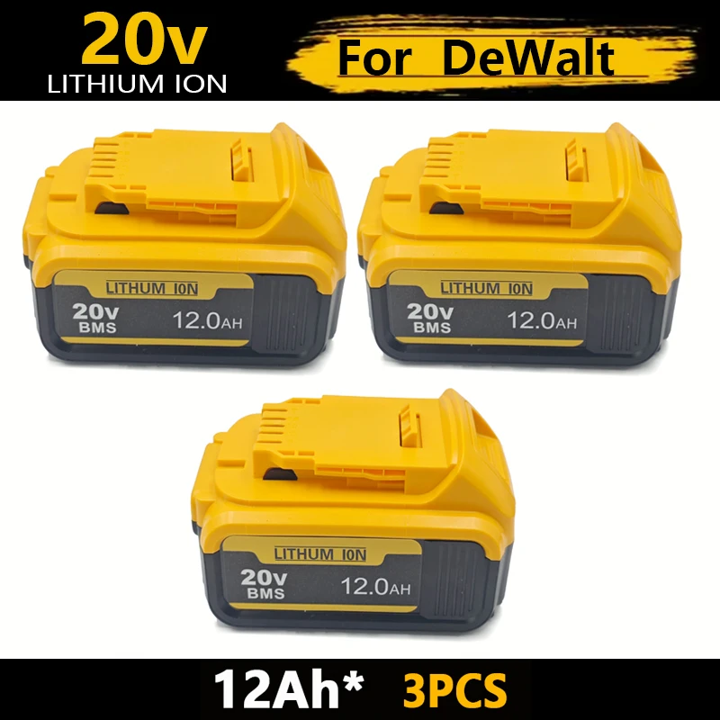 For DEWALT Battery 20V/18V DCB200 6Ah 8Ah 12Ah MAX FlexVolt for DCB606 DCB205 DCB206 DCB209 DCB182 DCD805 Power Tool Battery