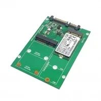 2 في 1 كومبو Mini PCI- E 2 Lane M.2 NGFF & mSATA SSD إلى SATA 3.0 III محول محول PCBA