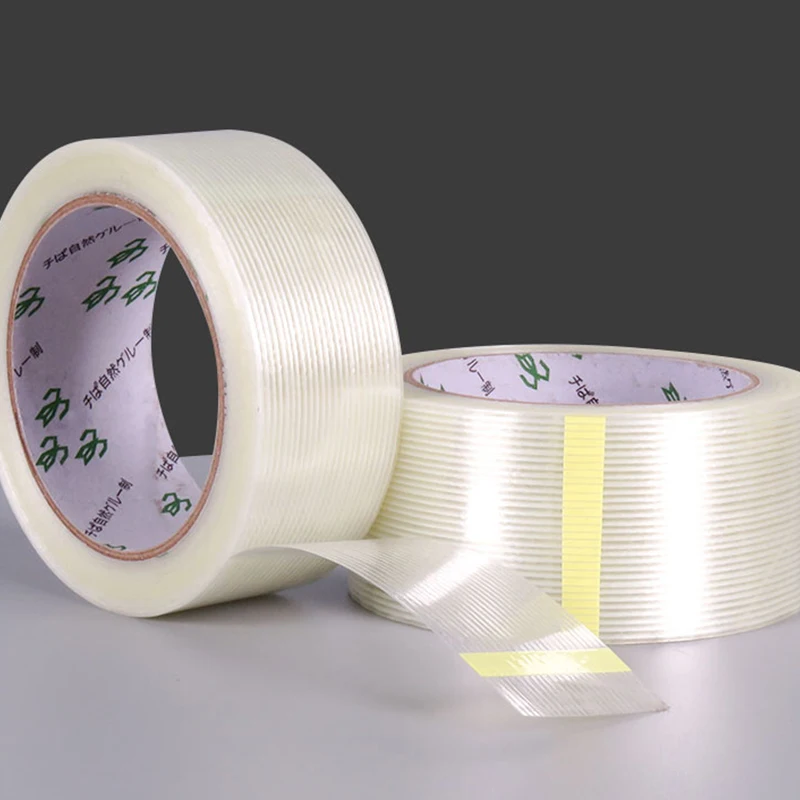 Super Strong Mesh Single-Sided Tape Grid Fiber Tape Toy Airplane Model Wear-Resistant Glass Fiber Strong Reinforced Tape 25M/50M