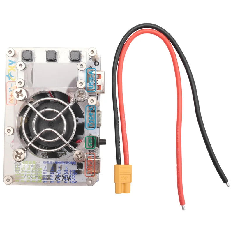 AED5-PD3.1 140W + 140W/280W Modul Pengisian Cepat 0.96 Inci Li/Li-Iron 21700/18650 2S/3S/4S/5S/6S DIY Power Bank Motherboard XT30