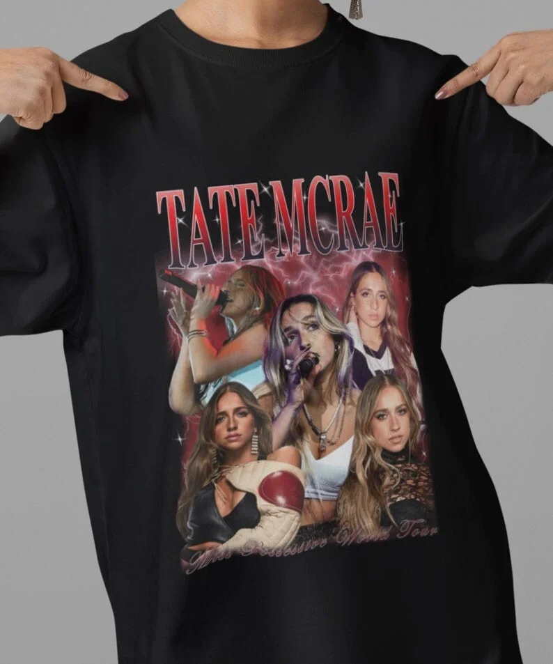 

Vintage Tate Mcrae Shirt, Retro Tate Mcrae Fan Shirt, Miss Possessive Tour T-Shirt Female Oversized T Shirt Men Gifts For