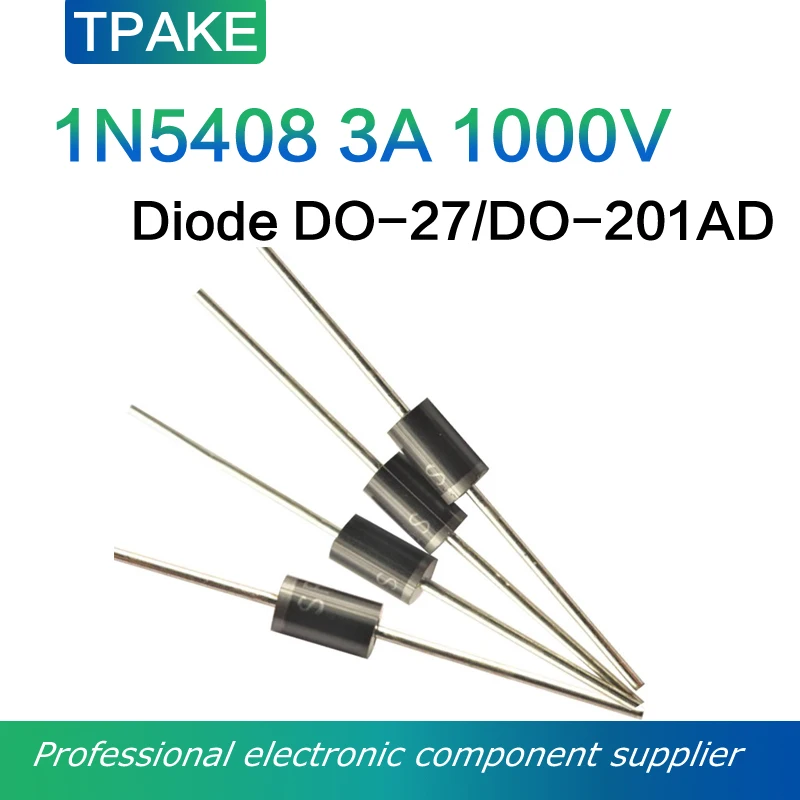 10pcs 1N5408 IN5408 3A 1000V DO-27 DO-201AD Rectifier Diode