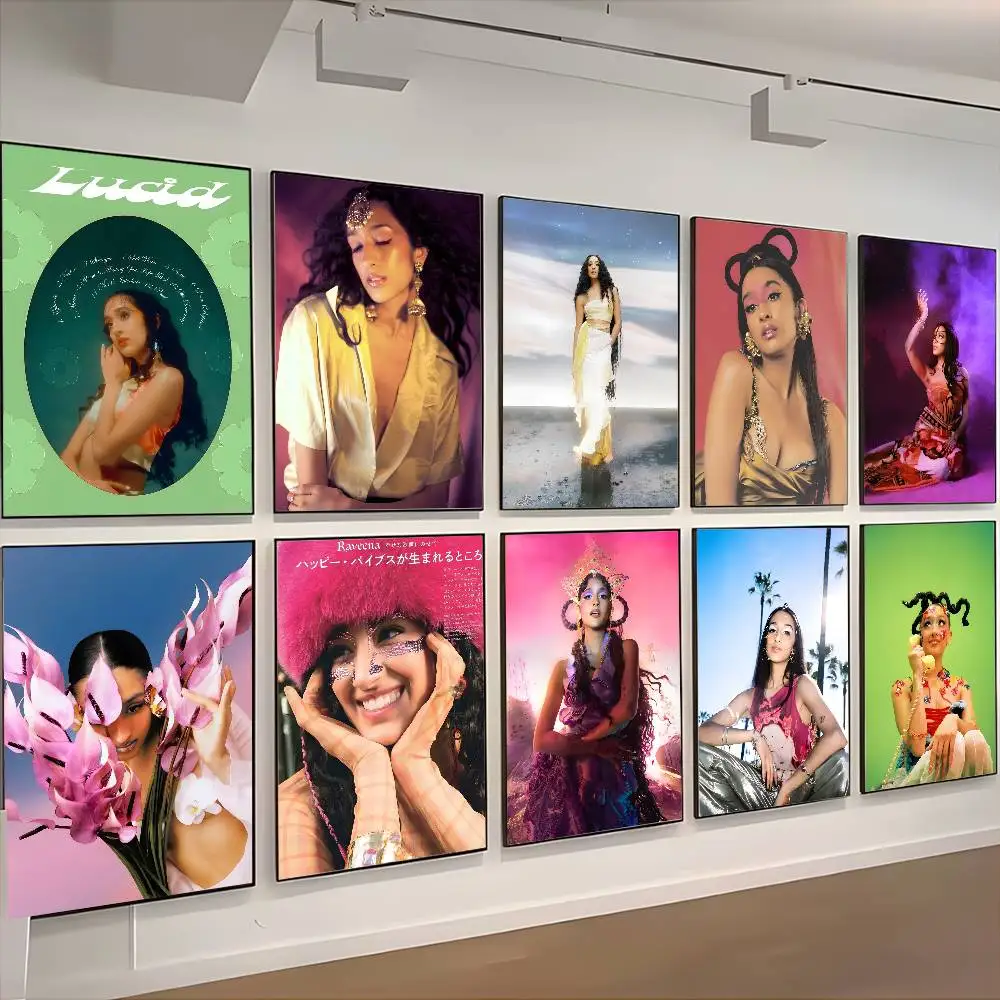 ملصق R-Raveena المغني A-Aurora HD جدار لاصق مقاوم للماء لغرفة المعيشة المنزلية وغرفة النوم والديكور الجمالي #2