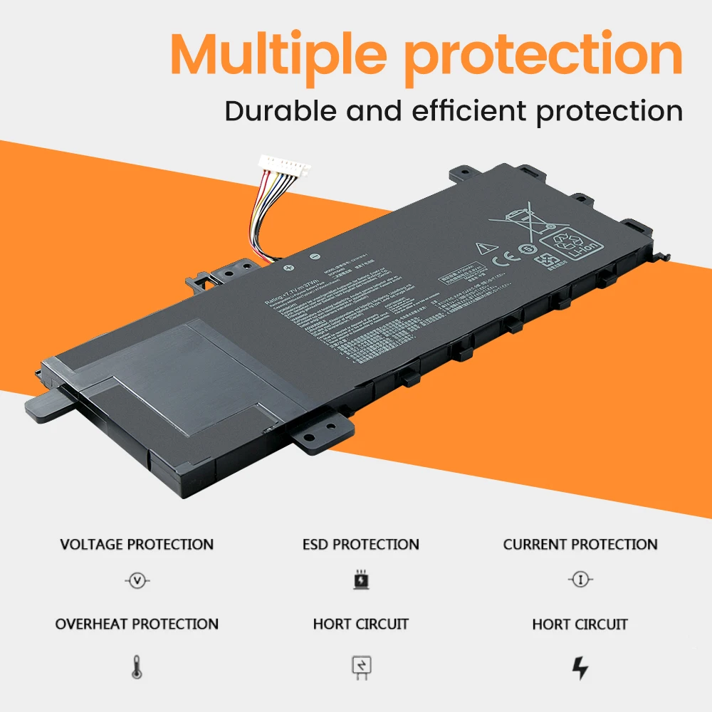 Batterie d'ordinateur portable 7.6V 32WH B21N1818 pour ASUS VivoPle17 X712 X712FA X712FB B21N1818-2 C21N1818 B21N1818-3 B21N1818-1