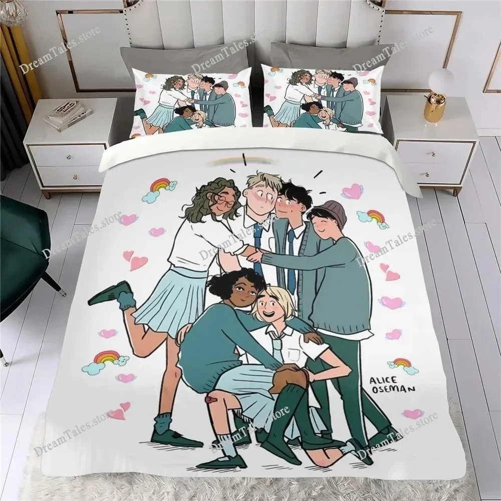 

Cartoon Duvet Cover TV Heartstopper Pillowcase Bedding Set Adult Boys Girls Bedroom Decoration Children Gift Single Double Siz74