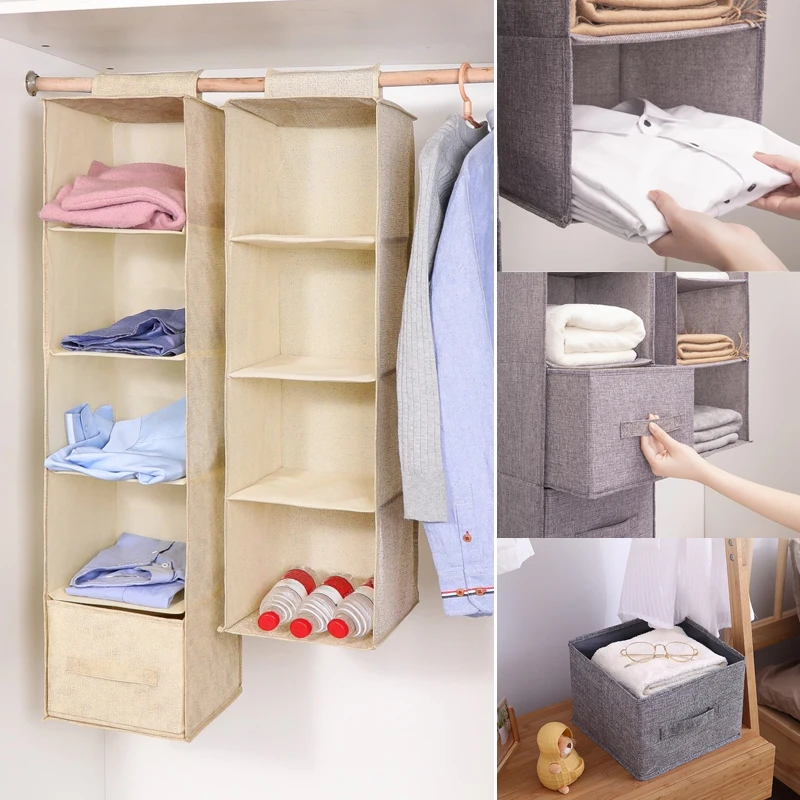 Cabinet Organizer Hanging underwear finishing storage closet wardrobe storage rack shelf storage box drawer box