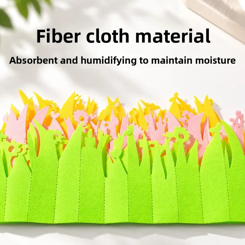 Reptile Humidifier Grass Mat Fogless Physical Humidity Decor for Terrarium Moisturizing Fiber Plant for Tortoise Lizard Gecko