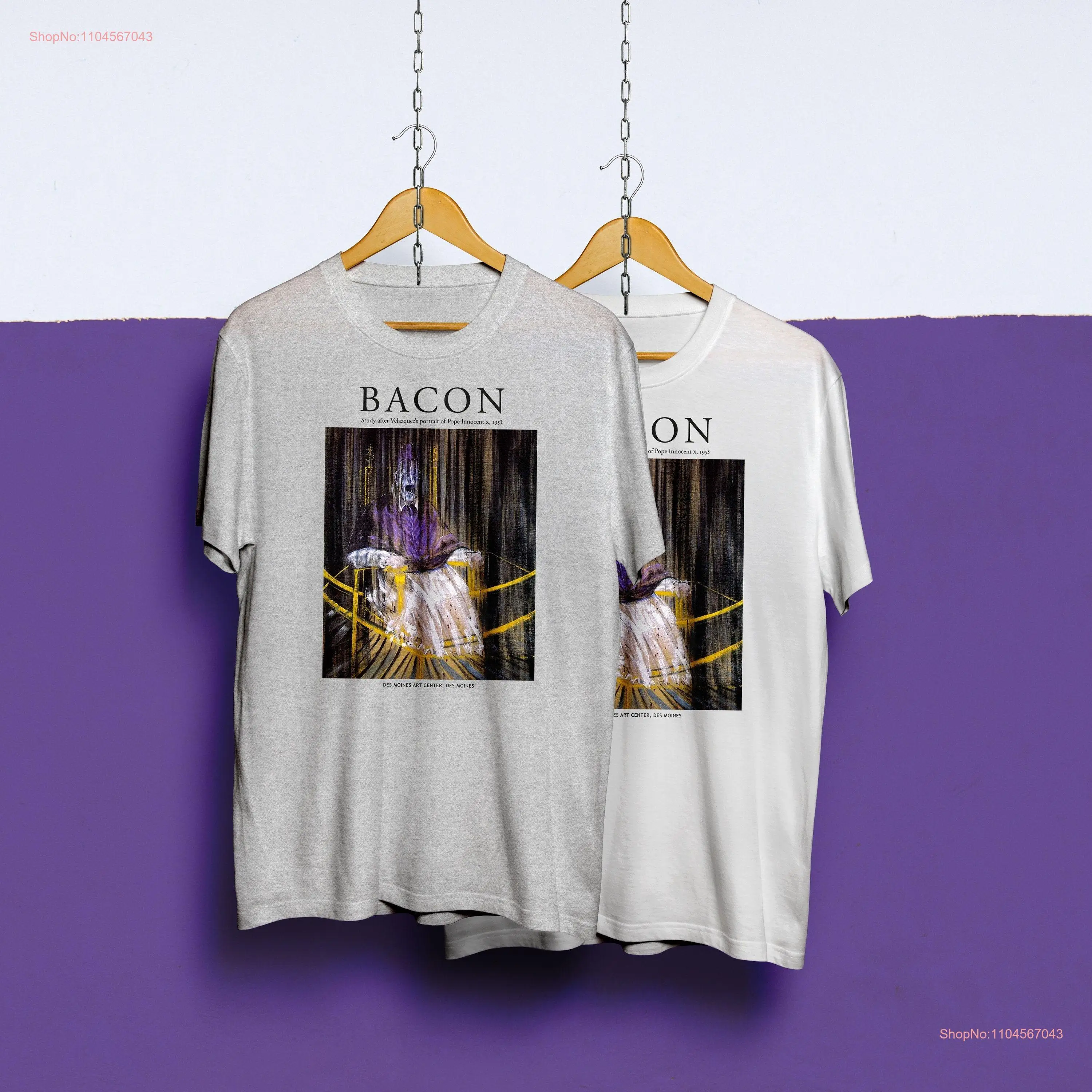 Francis Bacon T shirt Pope Innocent X Art long or short sleeves