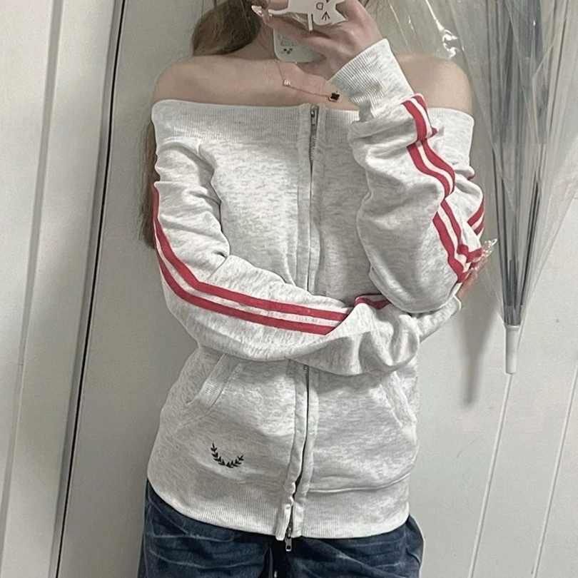 

Y2K Zip up hoodie Goth Dark Faux Fur Collar Harajuku Streetwear Grunge Punk Zipper Hoodie sweatshirt Casual Hip Hop Retro Jacket