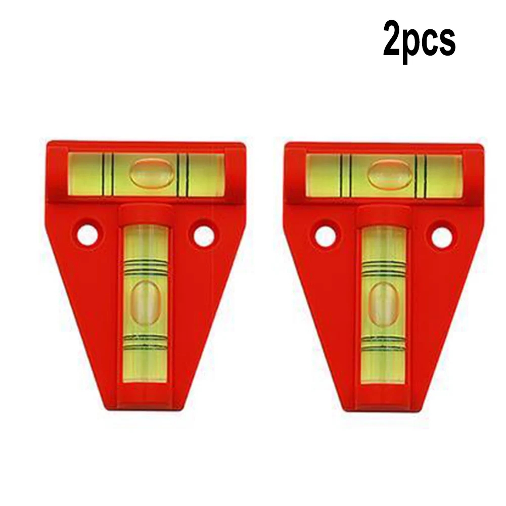 2 szt. Dwukierunkowy Mini Level w kształcie litery T poziome bąbelkowe poziomy trójkąta dla poziomica pęcherzykowa zestaw do pomiaru mebli