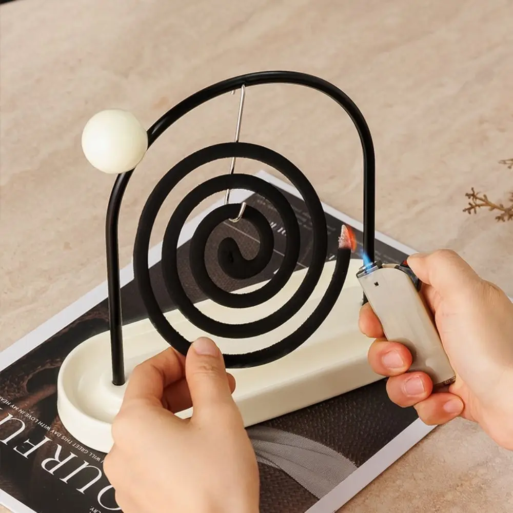 Dopamine Mosquito Coil Holder Keramik-Hänge-Räucherstäbchenhalter, Spiral-Räucherstäbchenbrenner-Rahmenständer für Haushalt, Schlafzimmer, Terrasse