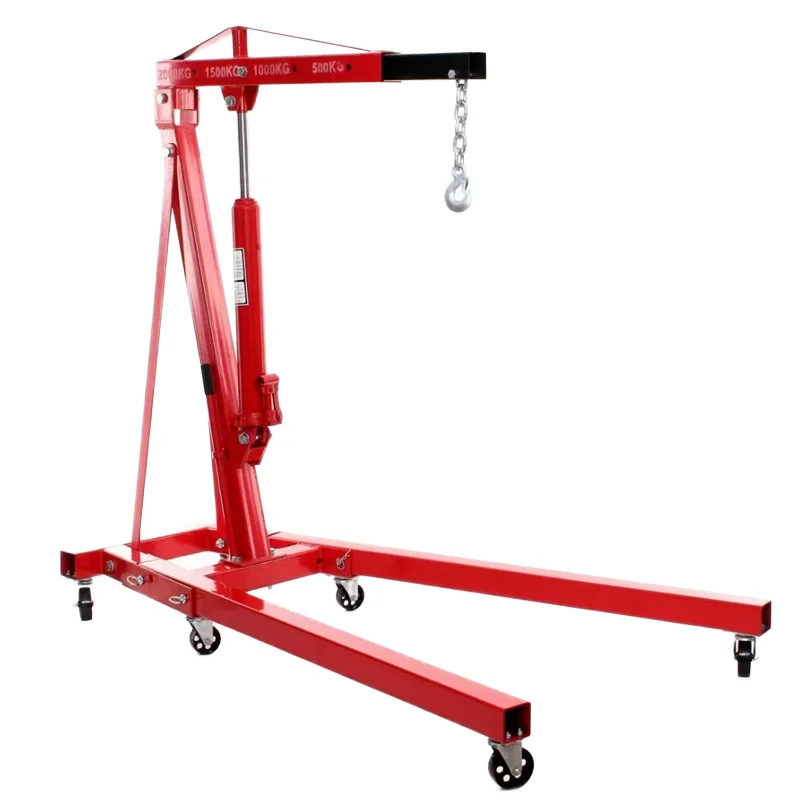 Heavy Duty 2 Ton Folding Hydraulic Engine Crane Lifting For Auto Strong Mobile 3000kg Engine Crane