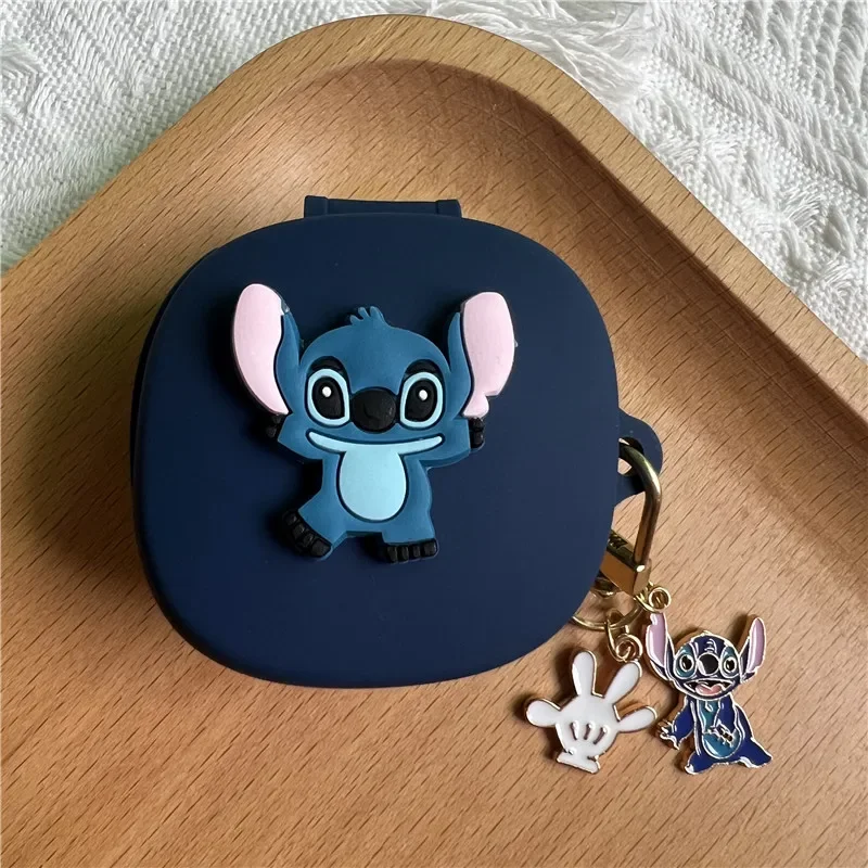 Cute Stitch Mickey Winnie Earphone Case for Redmi Buds 6 / Buds 6 Play Cover Protective Sleeve Sillione Soft Case with Keychain