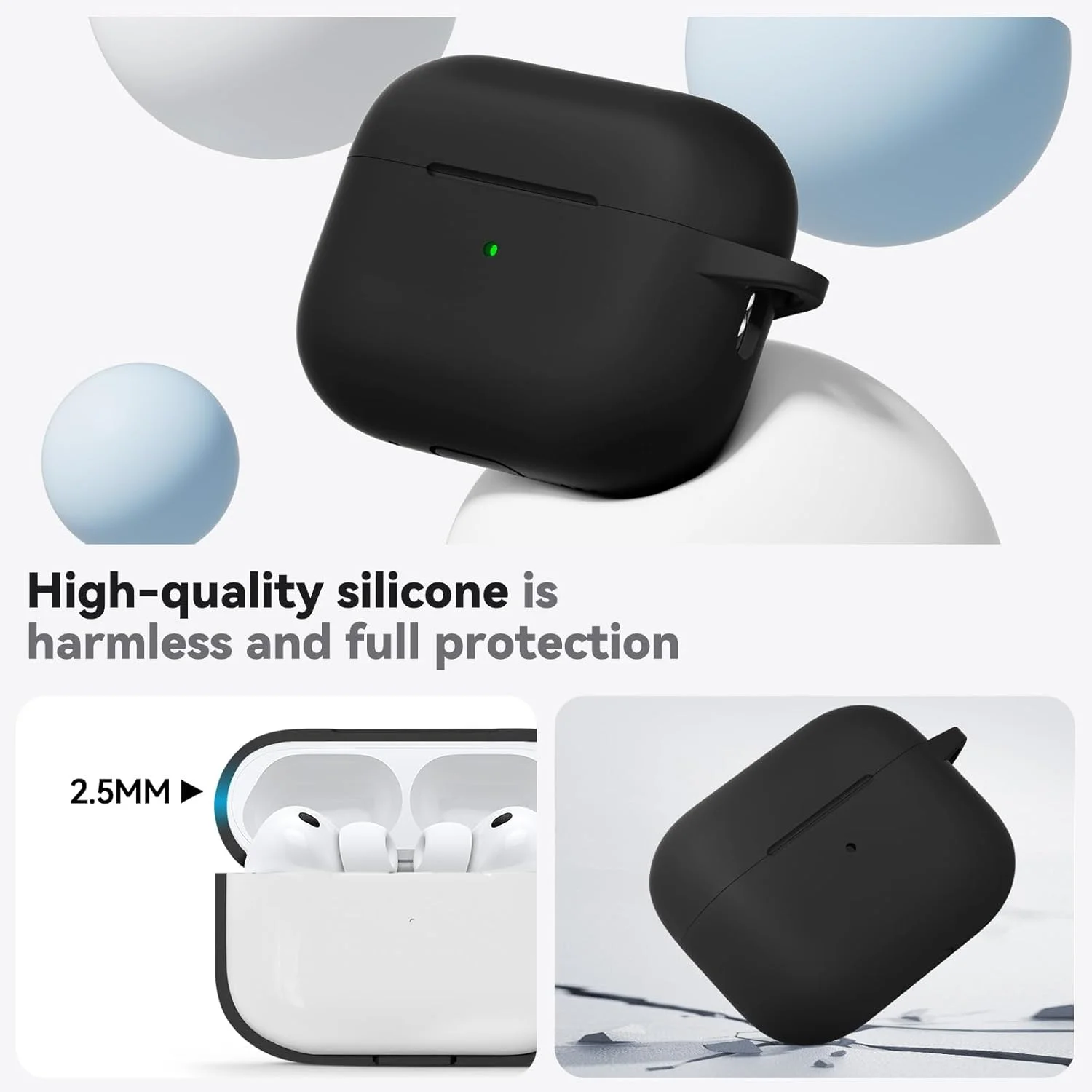حافظة AirPods Pro 3 2025 مع مجموعة أدوات تنظيف، حافظات حماية من السيليكون الناعم لهاتف Apple AirPods Pro الجيل الثالث للنساء #6