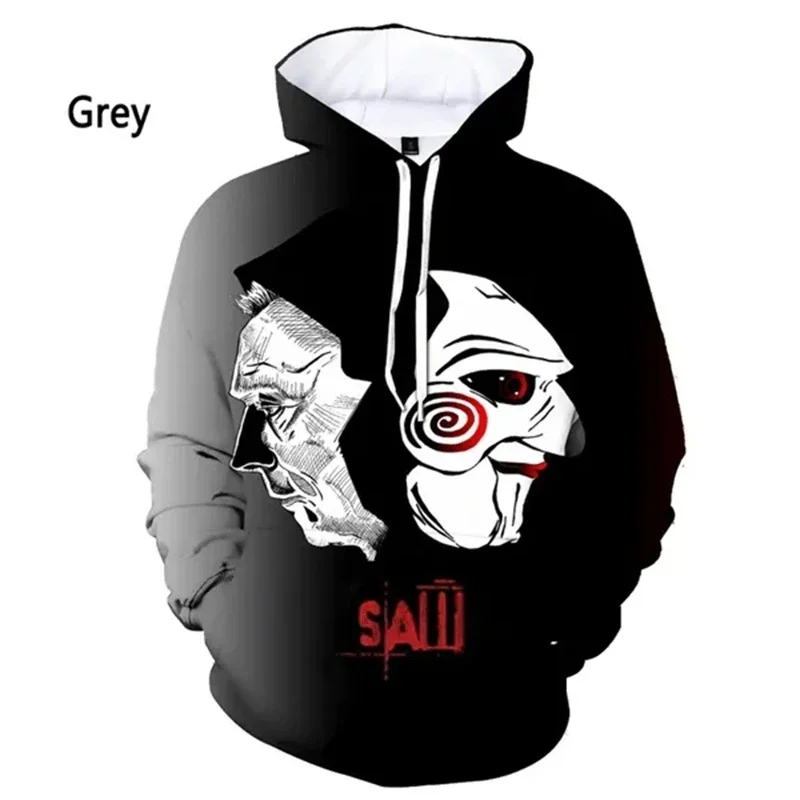 2024 3D Print men Hoodies Billy Is A Puppet - Saw Horror Movie Scary Character Jigsaw Killer Sweatshirt Casual Pullovers Hooded