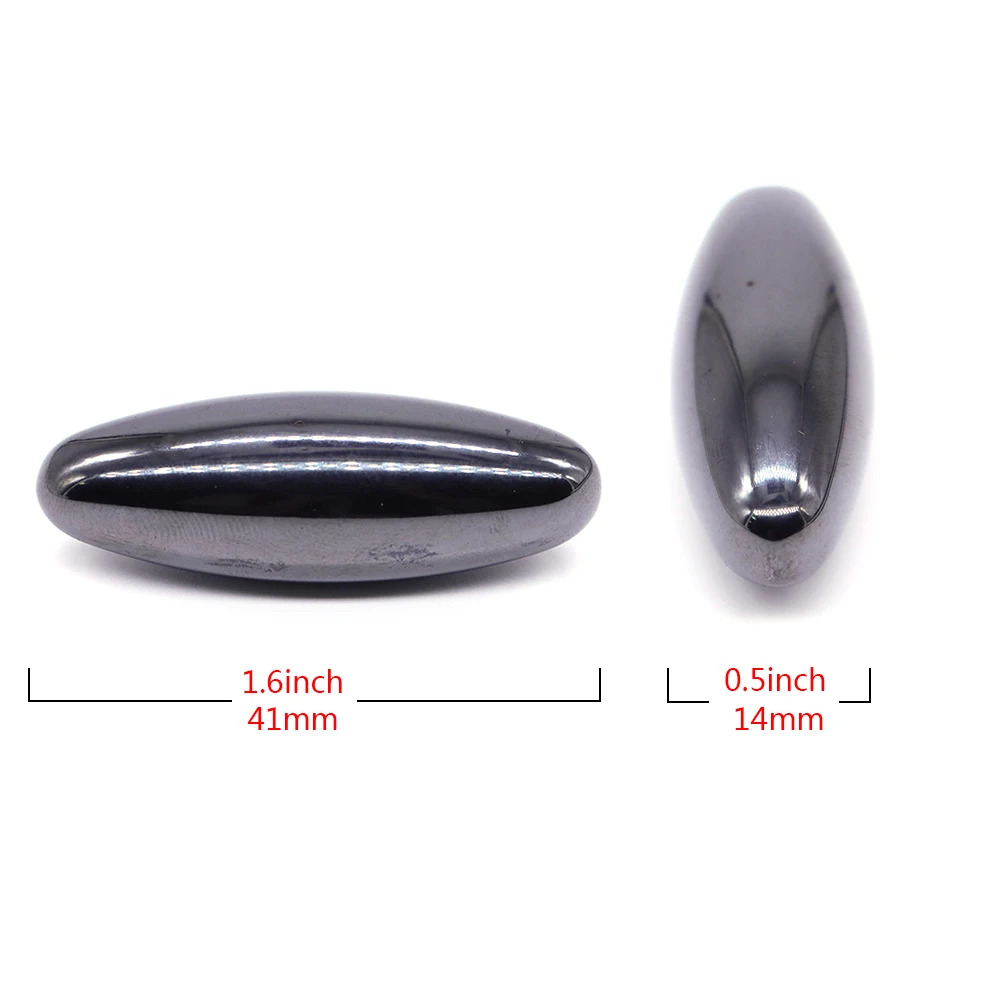 Magnetic Rugby Ball Tumbled Stones Therapy Relief Toy Oval Magnet Beads Set Health Care Ferrite Massager Hematite Home Decor