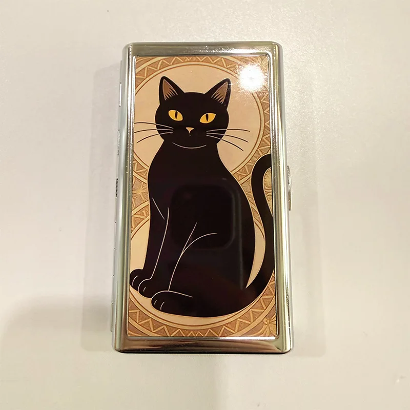 Vintage Art Multi Functional Metal Box Stainless Steel Cigarette Box Card Cash Box Men's Gift Smoking Accessories Tool