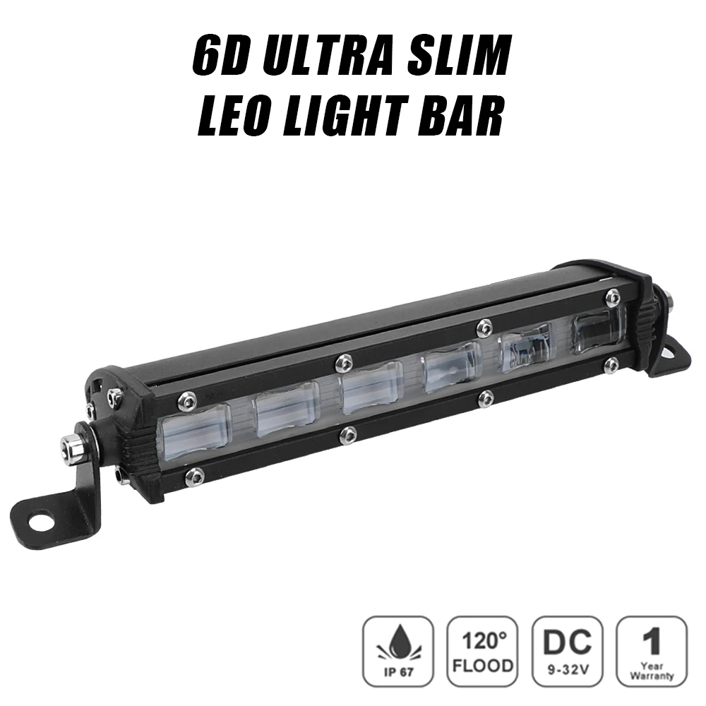 7 Inch 6D Lens Led Light Bar 12V 24V for Tractor Truck Off Road 4WD 4x4 ATV UTV UAZ Flood Light Led Work Light Waterproof