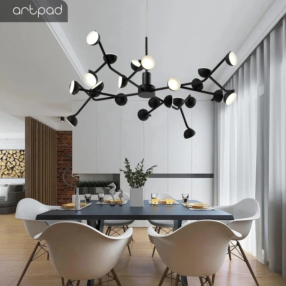 

Artpad LED Pendant Light Modern Indoors Hanging Light Fixture For Living Room Kitchen Bedroom Adjustable Pendant Lamp Nordic