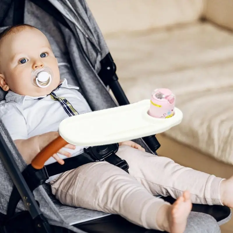Bandeja Universal para cochecito de bebé, soporte multifuncional para aperitivos con portavasos y soporte para teléfono, accesorios para cochecito