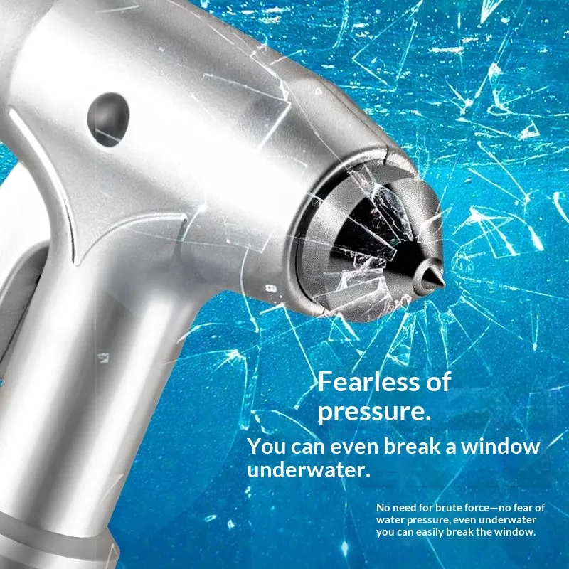 Car Seat Belt Hammer -Crushes Double-layer Laminated Glass in One Second with A Three-in-one Tungsten Steel Window-breaking Tool