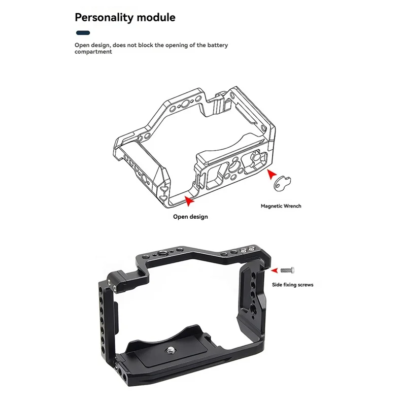 SCLS フルカメラケージリグ保護フレームケース A6700 デジタル一眼レフカメラ拡張スタビライザービデオフィルム映画作成ブラケット