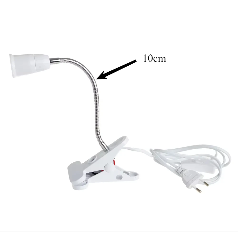 360 درجة مصباح مكتبي مرن الاتحاد الأوروبي/الولايات المتحدة التوصيل حامل E27 قاعدة مقبس الإضاءة مع تشغيل إيقاف حامل لمبة التبديل