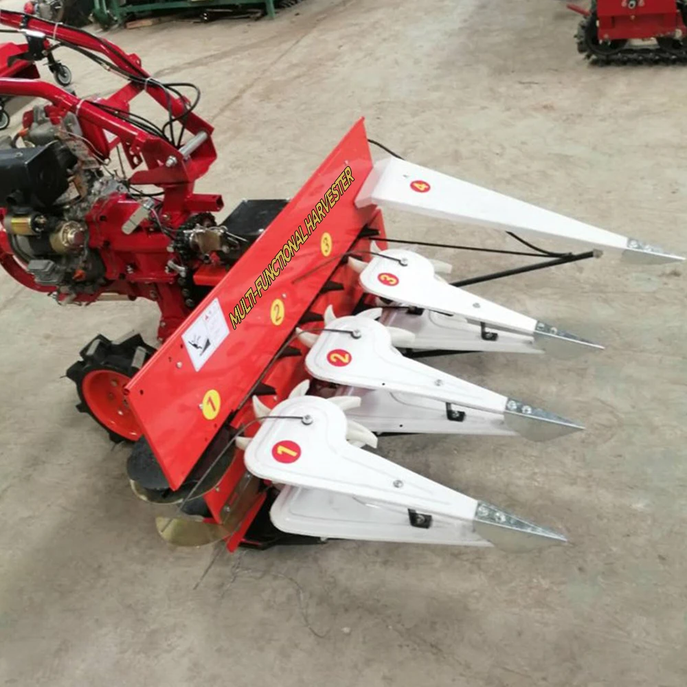 Whole Stalk Sugarcane Harvester Mini Rice Wheat Soybean Harvester Grass Cutting Reaper Agriculture Machine