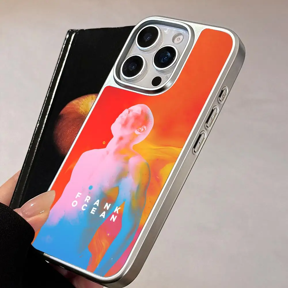 ‌Frank Ocean Silver Plating Mobile Phone Case for iPhone 17 16 15 14 13 12 11 Air Pro Max Plus Colorful Cover