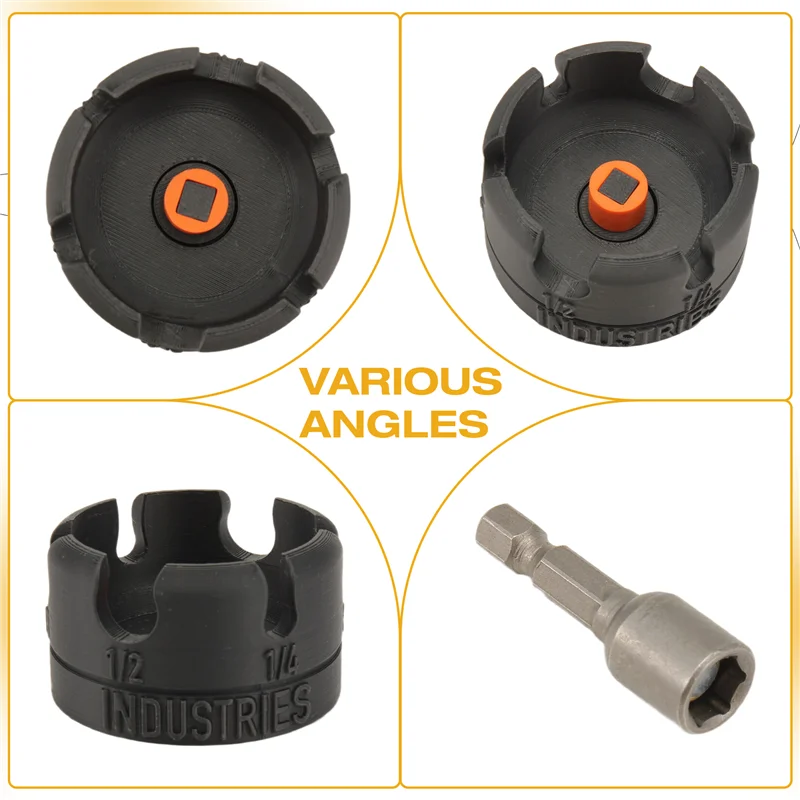 Abzv-driver de porca de haste hexagonal, acessório de broca de zíper de porca, ferramenta extratora de parafuso removedor de porcas para cremalheiras de conduíte, sistemas de suporte