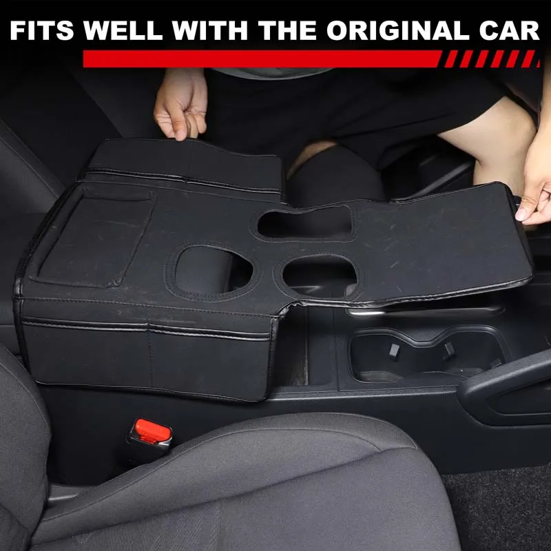 

Для Nissan Frontier 2022-25 из массивной овчины, черный защитный чехол для центральной консоли автомобиля, отделка интерьера, автомобильные аксессуары