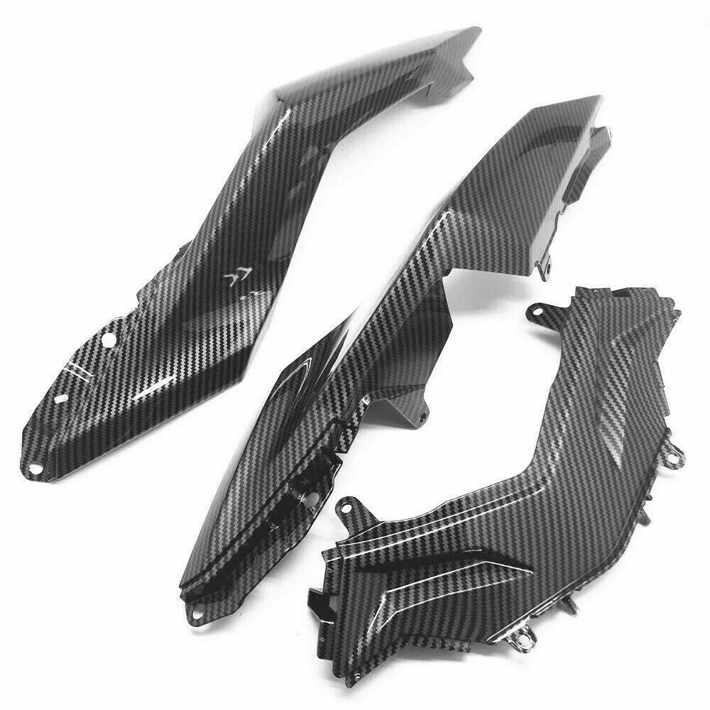 For Kawasaki Z250 Z300 2014 2015 2016 2017 2018 Motorcycle Rear Seat Side Fairing Cowl Panel Modified ABS Carbon Fiber Finish