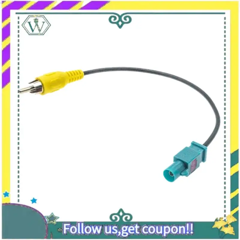 

Upgraded For Mercedes-Benz Rear View Camera Adapter Cable Fakra To RCA Connector Reversing Line Car Rear Sight Conversion Wire