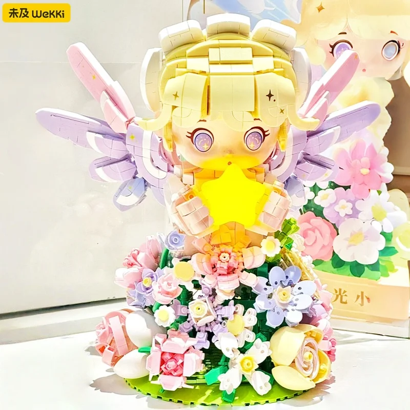 

Wekki строительные блоки цветы до ангела сборная модель 3D букет сращивающий блок детские игрушки креативный подарок украшение дома