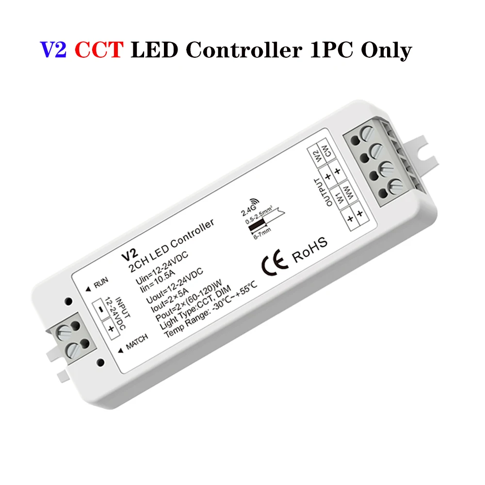 Skydance 1CH 3CH 4CH 5CH LED Controller DC12V-24V Single Color CCT RGB RGBW RGBWW 2.4G RF Controller