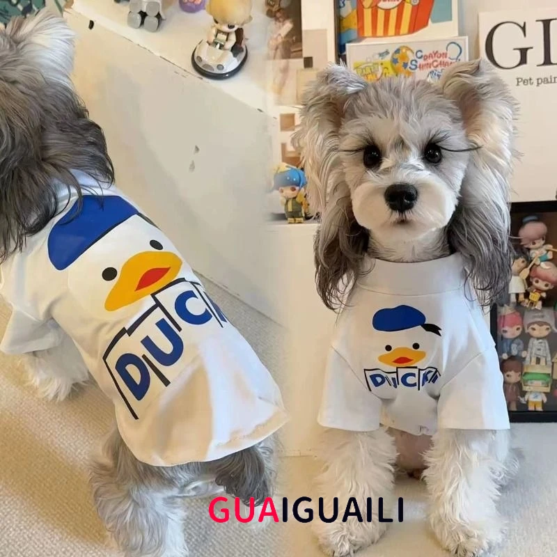 Dog Clothes T-Shirt for Teddy Bichon Schnauzer， Cats costume， Pet Spring & Summer Shirt Breathable Clothes  chihuahua